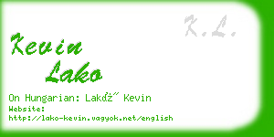 kevin lako business card